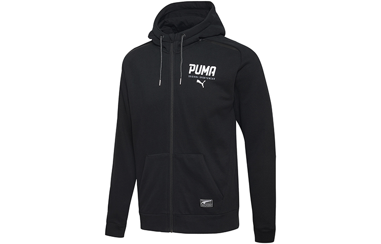 Puma Style Logo Black Hooded Jacket 594101-01