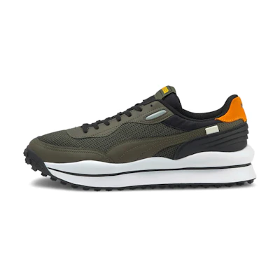 (W) Puma Style Rider Cyborg Low-Top Running Shoes Green
