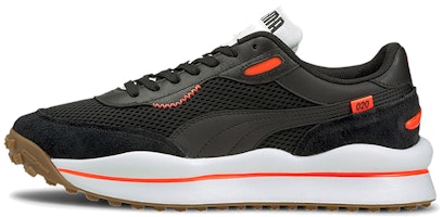 Puma Style Rider Warm Texture Black/White/Orange Low sneakers 373382-07 Puma Style Rider Warm Texture Black/White/Orange Low sneakers 373382-07