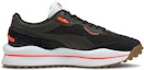 Order Puma Style Rider Warm Texture Hitam/Putih/Jingga Kasut Rendah 373382-07