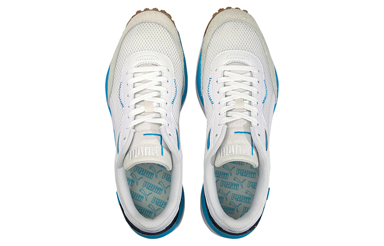 Shop Puma Style Rider 溫暖質感 灰白藍 低筒運動鞋