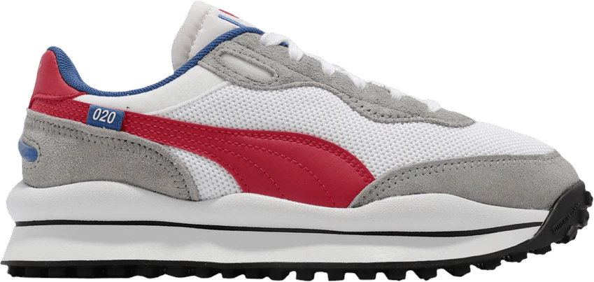 Puma Style Rider Play On SD Mesh 'White Scarlet' 382490-01 - 382490-01 ...