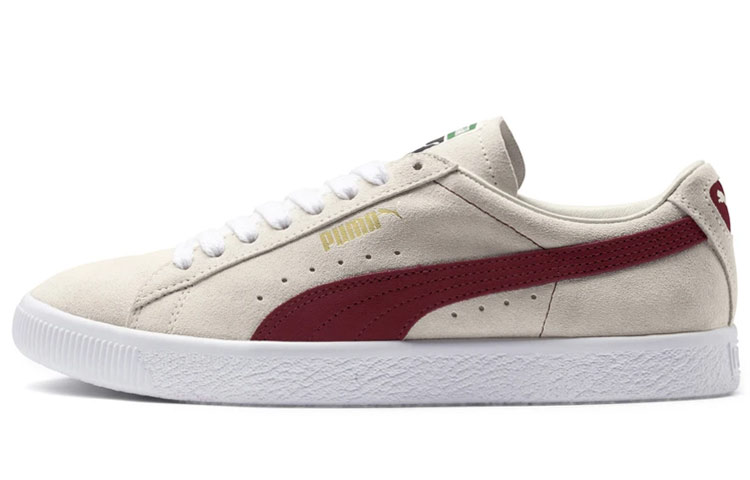 Buy 彪马绒面革90681'浅米色红色拼色' 365942-07