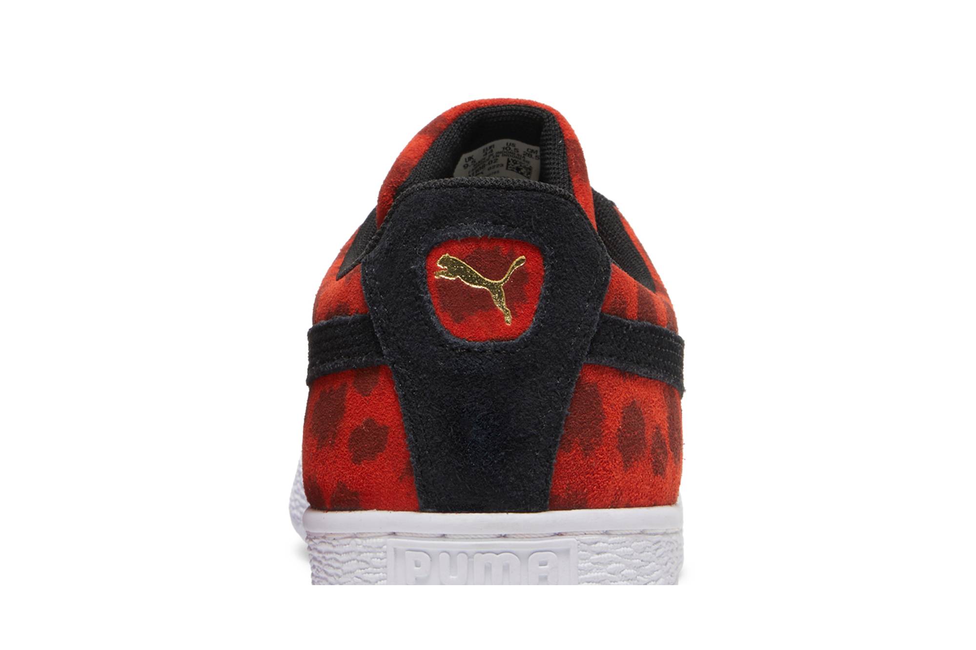 Puma suede red animal print best sale