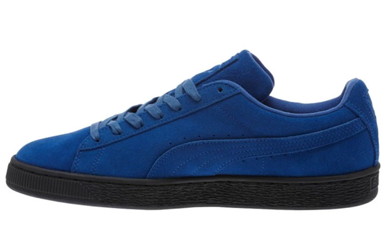 Buy 彪马麂皮黑底轻便平衡低帮休闲板鞋 藍