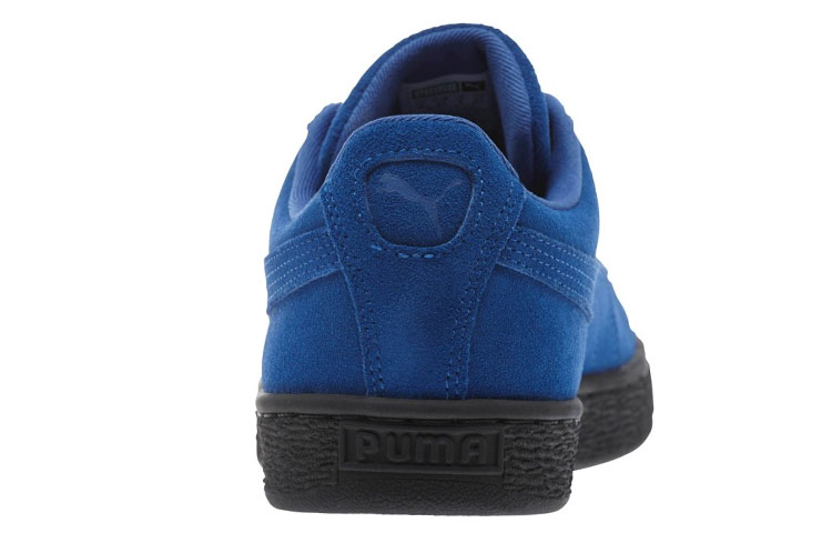 Shop 彪马麂皮黑底轻便平衡低帮休闲板鞋 藍