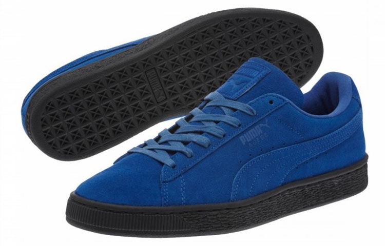 Purchase 彪马麂皮黑底轻便平衡低帮休闲板鞋 藍