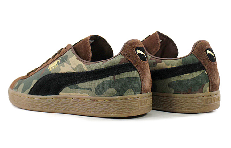 Lookbook プーマ スウェード 茶緑カモ (Puma Suede Chamidori Kamo) 358387-02
