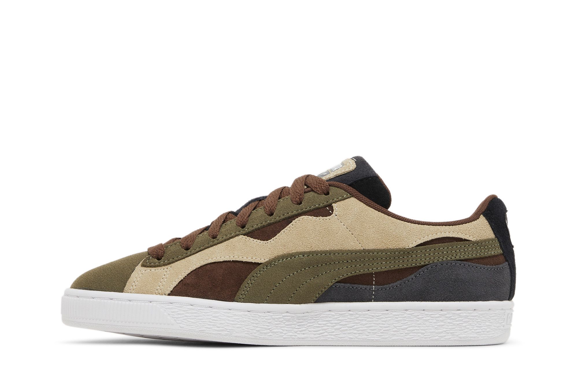 Lookbook 푸마 스웨이드 '카모웨이브 - 올리브 브라운' (Puma Suede 'Camowave - Olive Brown') 389277-01