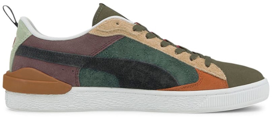 Puma Suede Bloc Wtformstrip Leisure Shoes Green/Red/Beige 381184-02 Order Puma Suede Bloc Wtformstrip Leisure Shoes Green/Red/Beige 381184-02