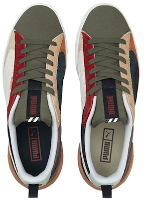 Puma Suede Bloc Wtformstrip Leisure Shoes Green/Red/Beige 381184-02 Lookbook Puma Suede Bloc Wtformstrip Leisure Shoes Green/Red/Beige 381184-02