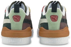 PUMA Suede Bloc Wtformstrip 復古百搭 休閒 低筒 板鞋 男女同款 綠紅米拼色 Shop PUMA Suede Bloc Wtformstrip 復古百搭 休閒 低筒 板鞋 男女同款 綠紅米拼色