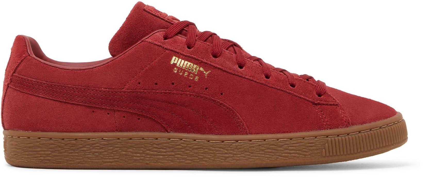 Puma suede 2025 red gum sole