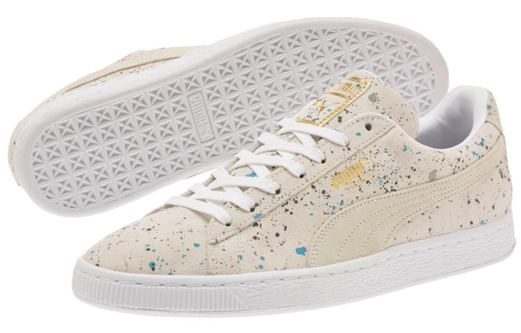 Puma Suede 'Paint Splat Beige Blue' 圖 4