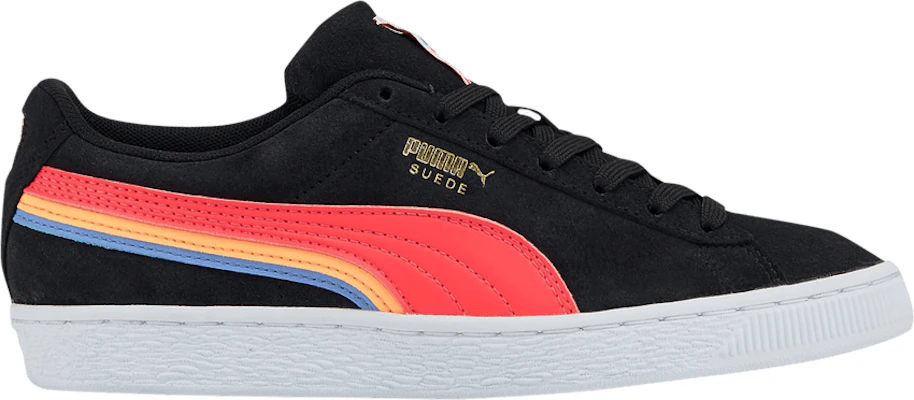 Puma suede 2025 black and pink