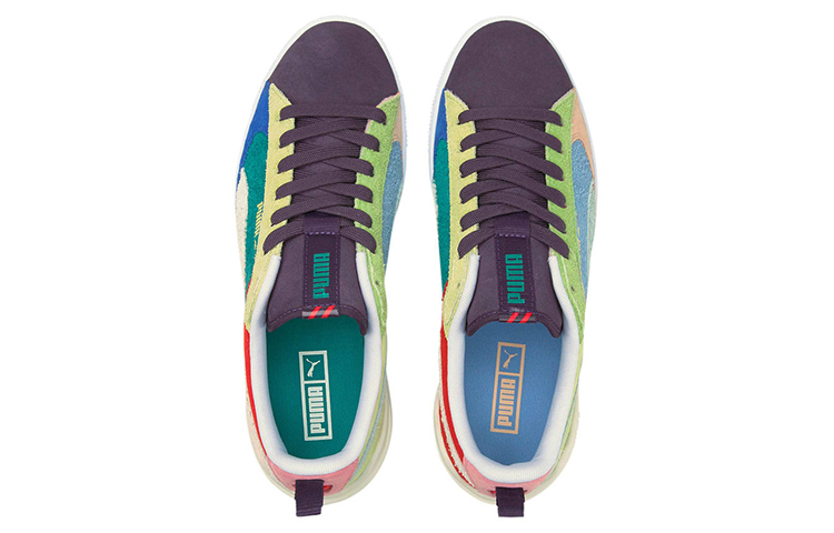 Lookbook Puma SUEDE BLOCK FOAM STRIP 'UVAS DULCES/BLANCO SUAVE' 381184-01