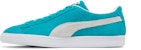 Puma Suede Classic 21 'Deep Aqua White' Dalam Warna Biru Aqua dan Putih. 374915-54