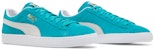 Puma Suede Classic 21 'Deep Aqua White' Dalam Warna Biru Aqua dan Putih. 374915-54