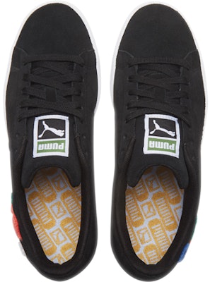 PUMA Suede 經典徽章 字母 輕便 低筒 板鞋 男女款 黑色 Purchase PUMA Suede 經典徽章 字母 輕便 低筒 板鞋 男女款 黑色