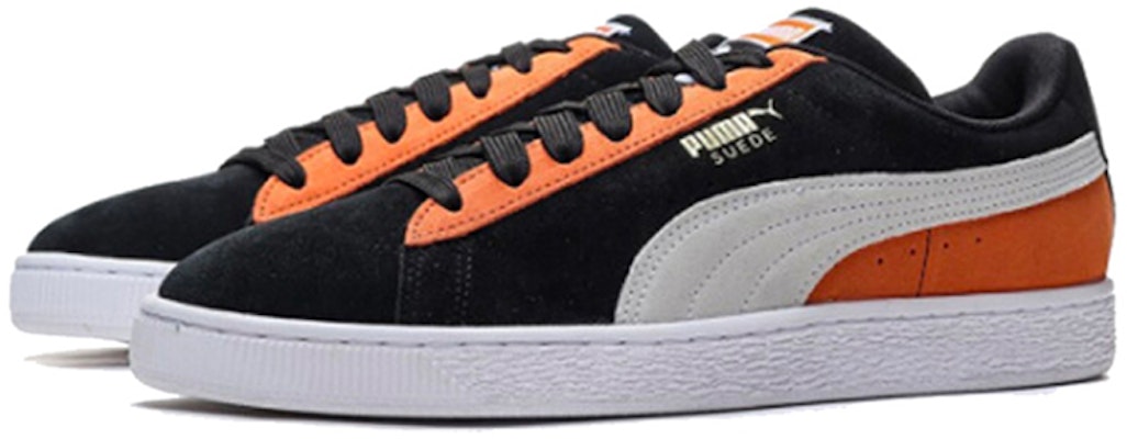 Puma suede sales black and orange