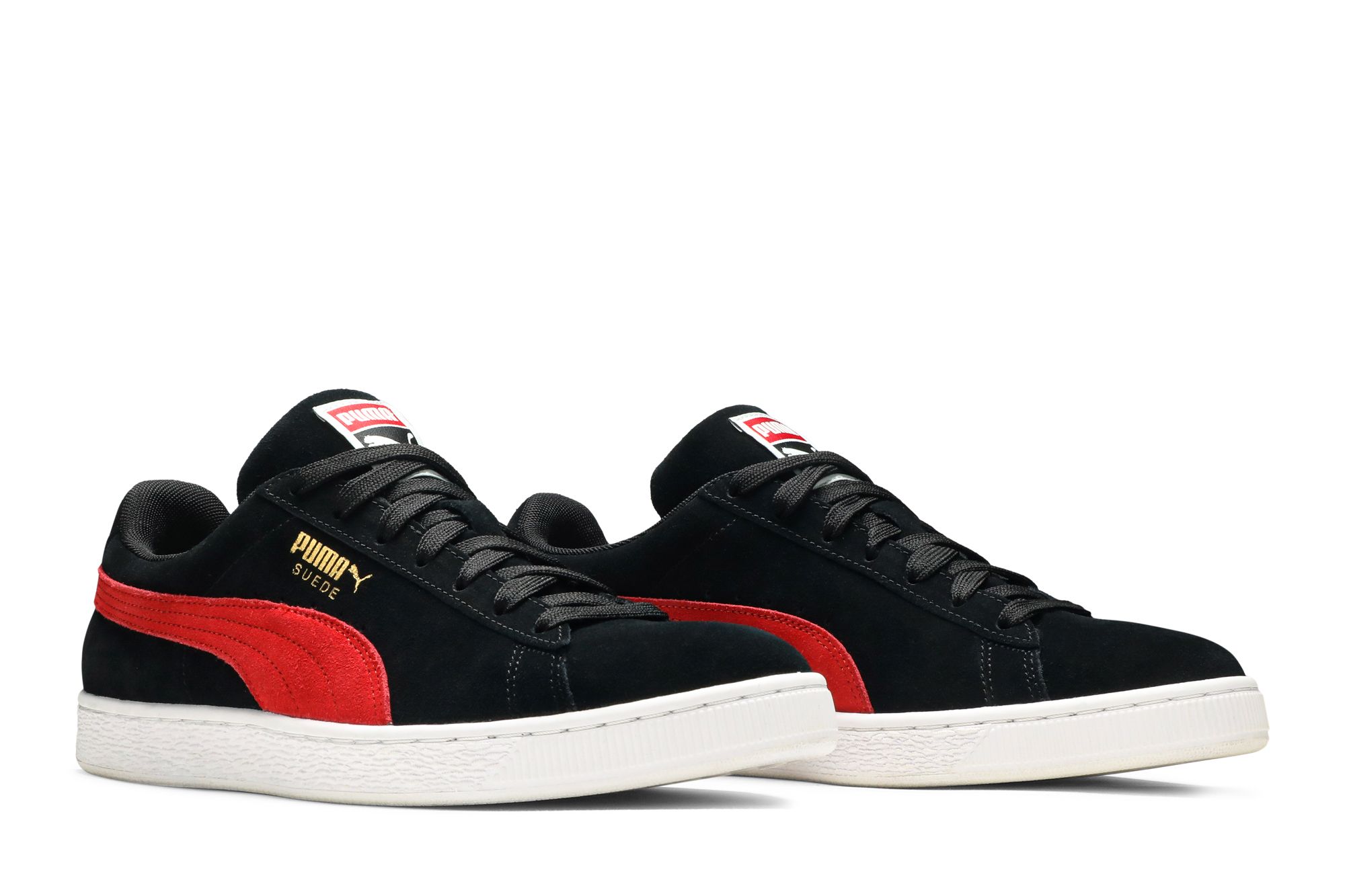 Cheap Puma Suede Klasik 'Hitam Pita Merah' 365347-49