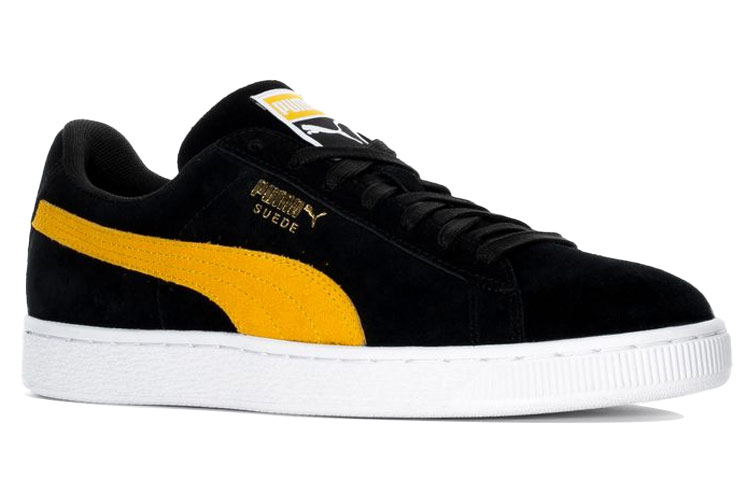 Lookbook Sepatu Puma Suede Classic Low-Top Hitam/Kuning 365347-44