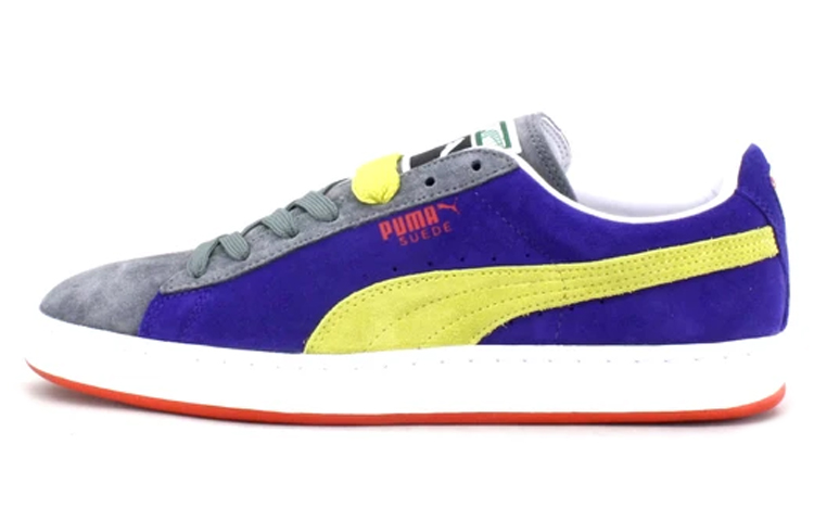 Buy 彪马经典麂皮鞋‘灰紫黄’ 352634-68