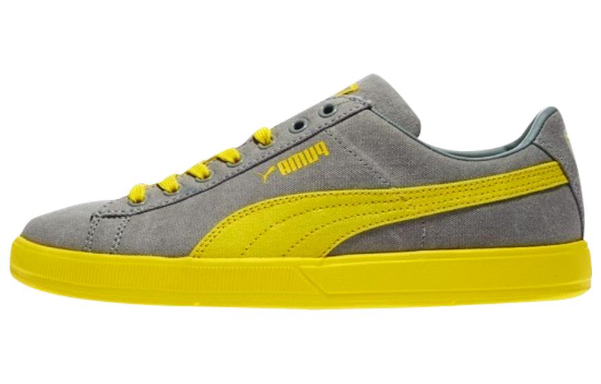 Buy プーマ スウェード クラシック グレー/イエロー 355883-04