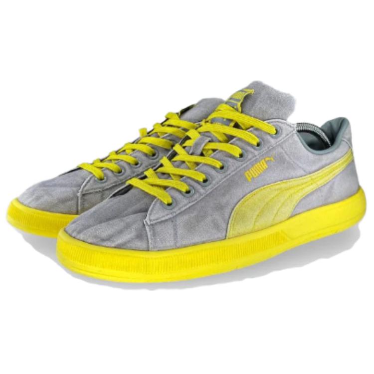 Lookbook プーマ スウェード クラシック グレー/イエロー 355883-04