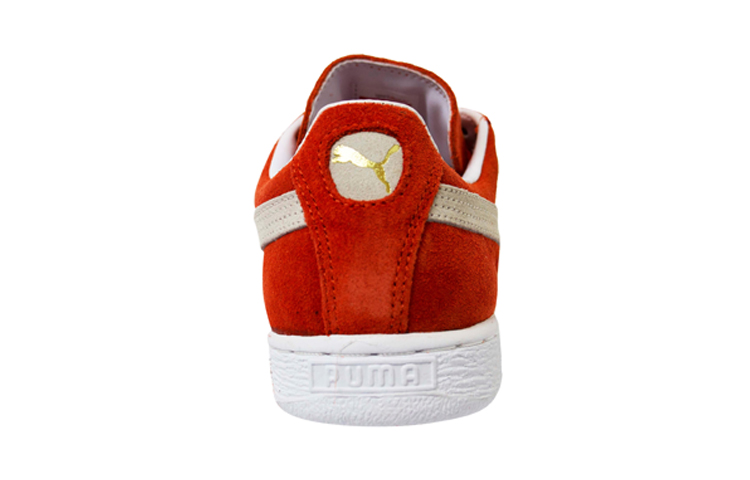 Lookbook Puma Suede Classic 輕便透氣 低幫休閒板鞋 紅灰色