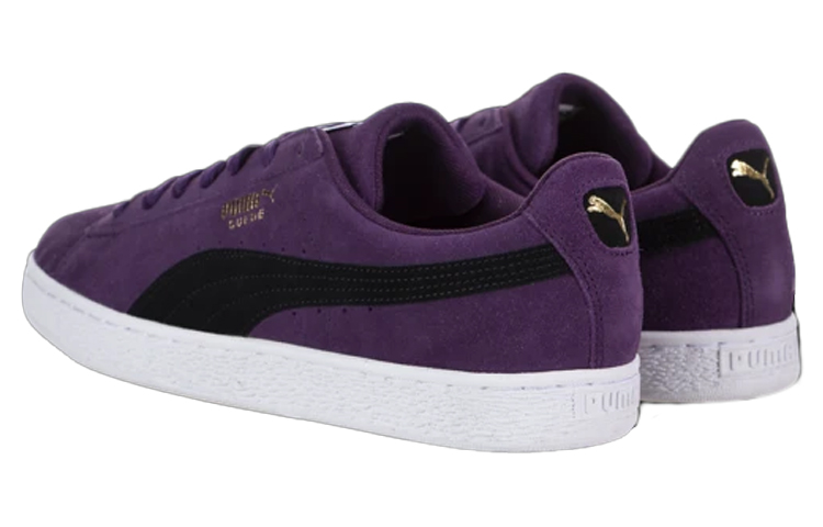 Shop Puma Suede Classic 輕便透氣低筒休閒板鞋 紫黑