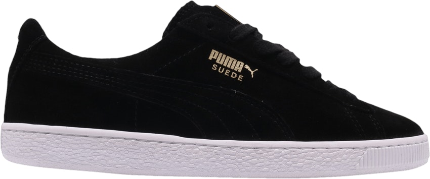 Puma suede black team 2025 gold white