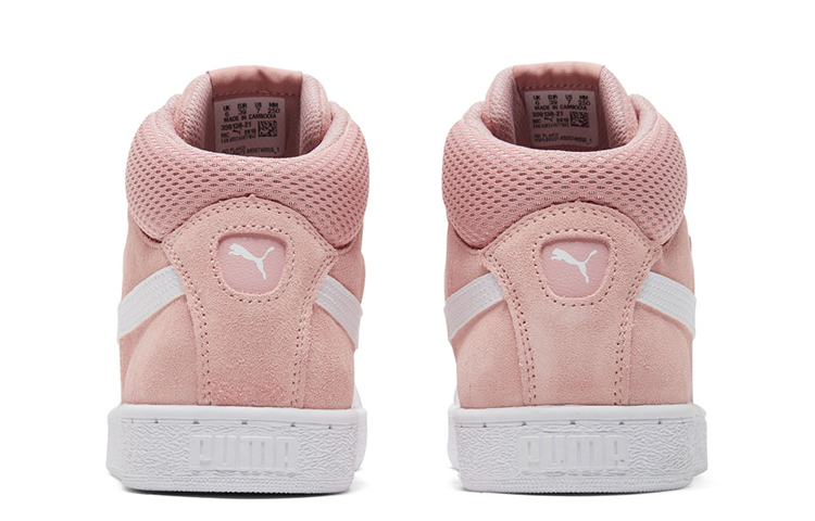 Puma Suede Classic Neutral High Top Skateboard Shoes 'Pink White' 圖 4