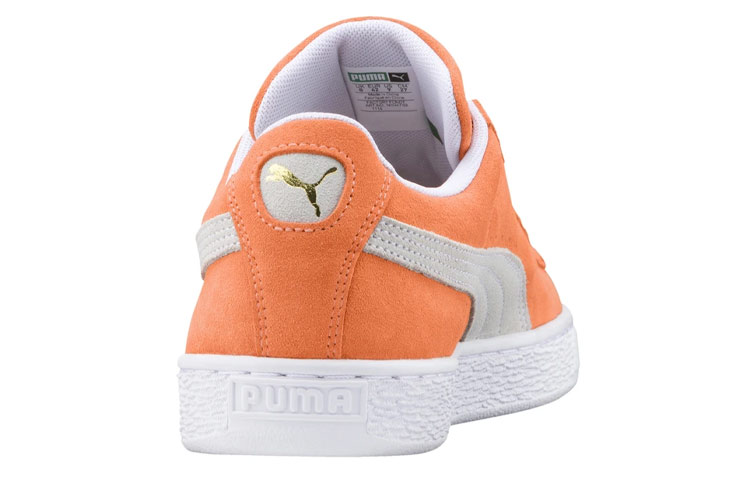 Shop PUMA Suede Classic 低筒 板鞋 男女同款 橘色
