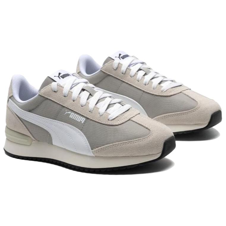 Lookbook PUMA 萬用潮流 輕鬆舒適 減震耐磨防滑 低筒 生活休閒鞋 男女同款 灰白