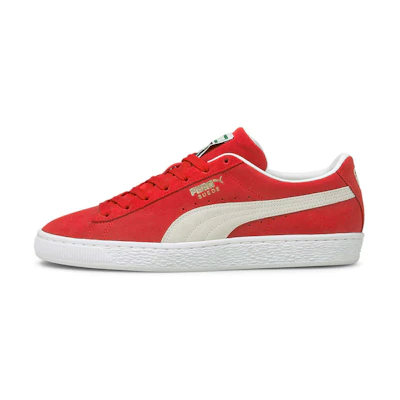 Puma Suede Classic Xxi Minimalistic Cozy Retro Casual Skate Shoes Unisex Red White