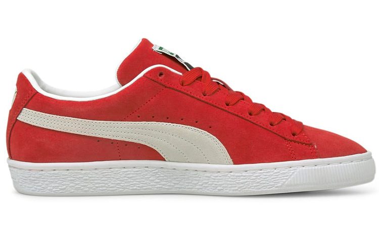 Puma Suede Classic Xxi Minimalistic Cozy Retro Casual Skate Shoes Unisex Red White 圖 2