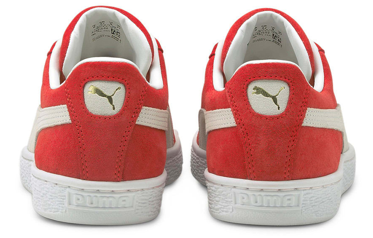 Puma Suede Classic Xxi Minimalistic Cozy Retro Casual Skate Shoes Unisex Red White 圖 4