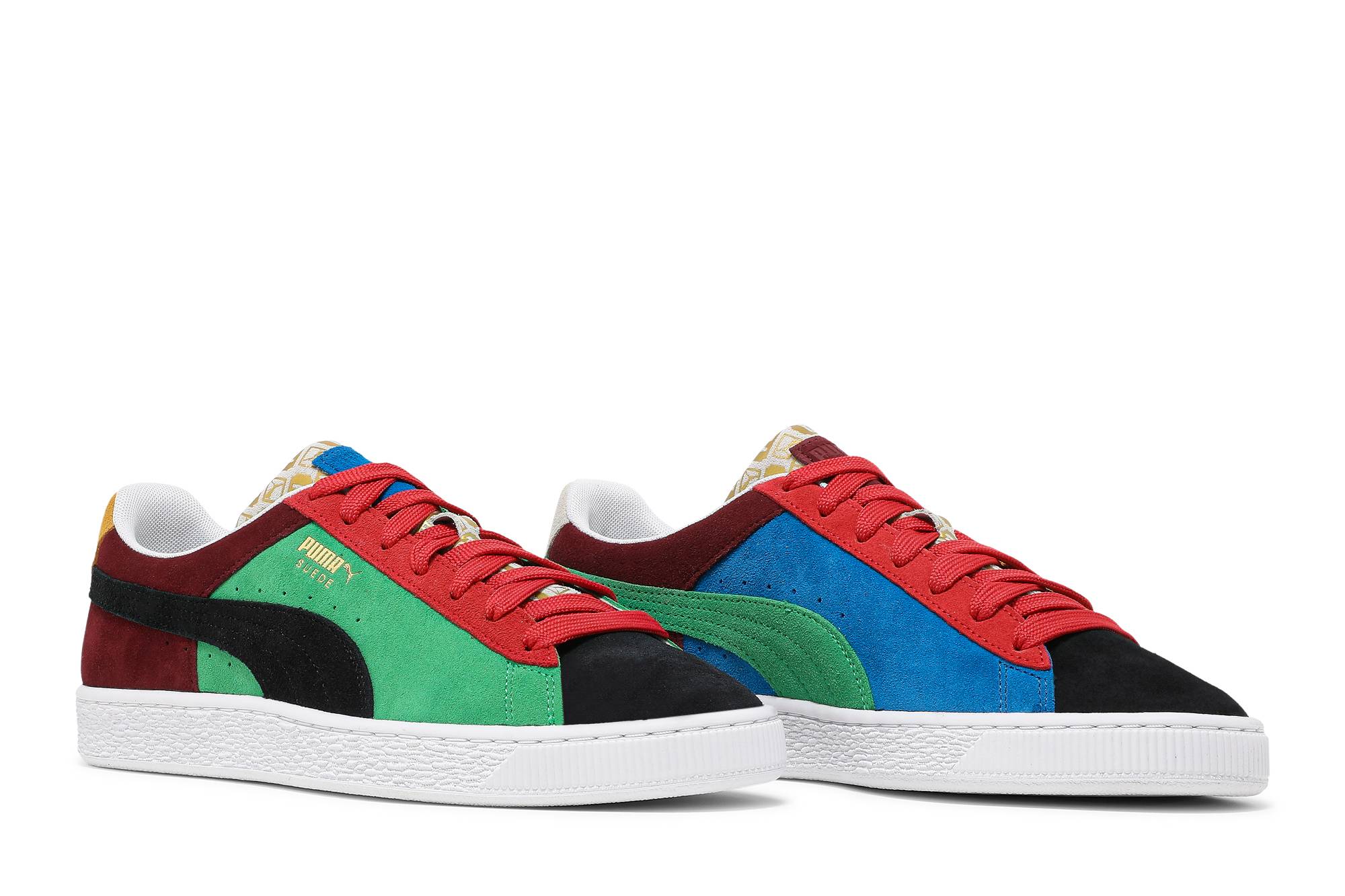 Cheap 彪馬經典麖皮 '黑色多彩' 381773-01