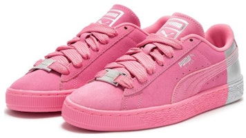 PUMA絨面舞團 舒適百搭 耐磨透氣 低筒 板鞋 男女款 粉銀 Lookbook PUMA絨面舞團 舒適百搭 耐磨透氣 低筒 板鞋 男女款 粉銀