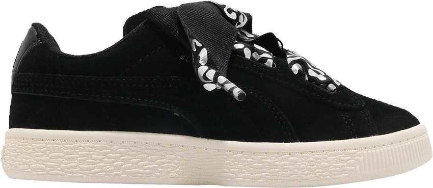 Puma suede 2025 heart black