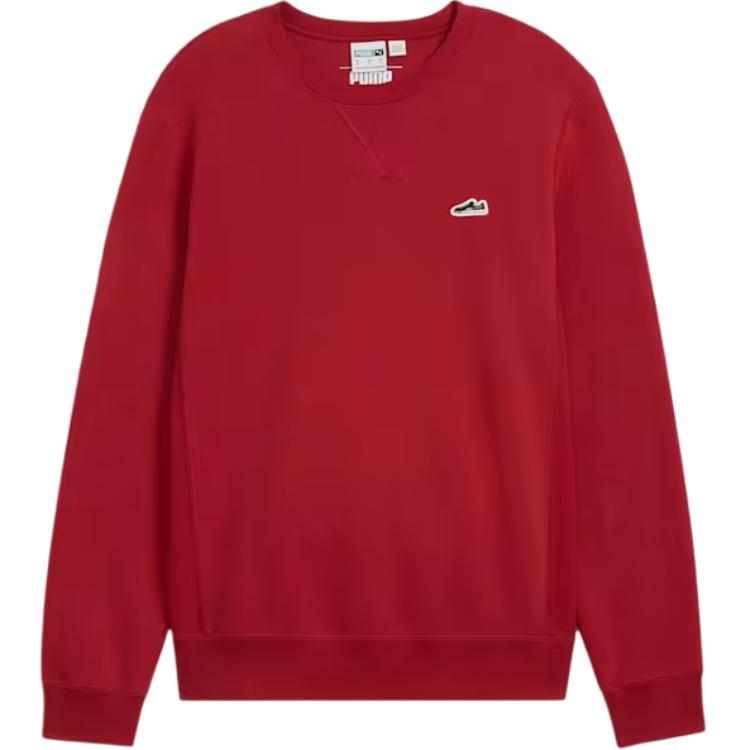Puma Suede Logo Crew Neck Red Long-Sleeve Sweatshirt 625982-24