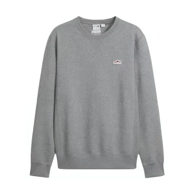 Puma Suede Logo Gray Long Sleeve Crewneck Sweatshirt 625982-03