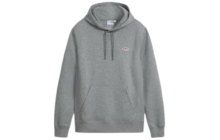 Puma Suede Logo Hoodie Gray Long-Sleeve Printed Sweatshirt 625983-03