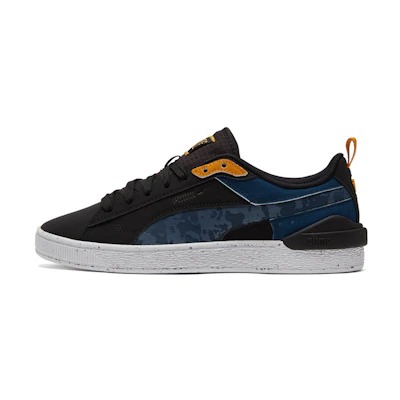 Puma Unisex Suede Bloc Low-Top Sneakers Blue/Black