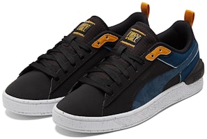 푸마 스웨이드 블록 남녀공용 로우탑 스니커즈 블루/블랙 381187-01 Lookbook 푸마 스웨이드 블록 남녀공용 로우탑 스니커즈 블루/블랙 381187-01