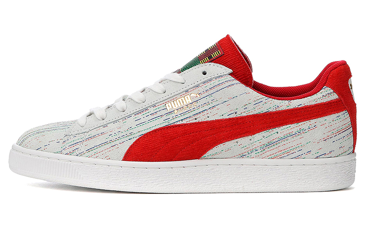 Buy Puma Suede Low 'Blanco-Rojo' 384170-01