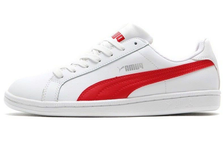 Puma Suede Platform Animal Casual Board Shoes White/Red 356722-09