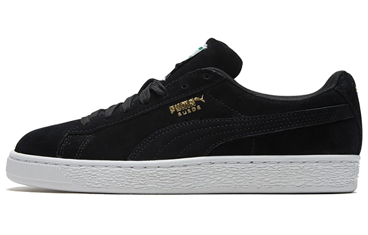 Puma Suede Low Casual Board Shoes Black/Gold