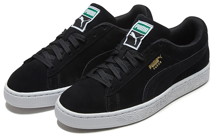 Puma Suede Low Casual Board Shoes Black/Gold 圖 3